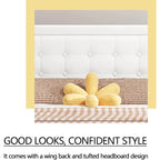 Cadre de lit plateforme rembourré alazyhome avec tête de lit capitonnée à boutons