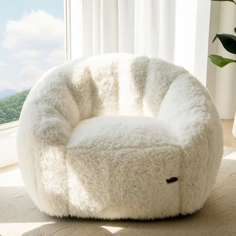 Pouf géant, pouf surdimensionné en forme de coquillage avec rembourrage