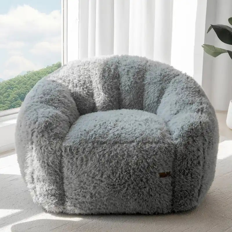 Pouf géant, pouf surdimensionné en forme de coquillage avec rembourrage