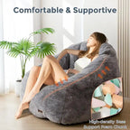 Pouf géant, pouf surdimensionné en forme de coquillage avec rembourrage