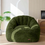 Pouf géant, pouf surdimensionné en forme de coquillage avec rembourrage
