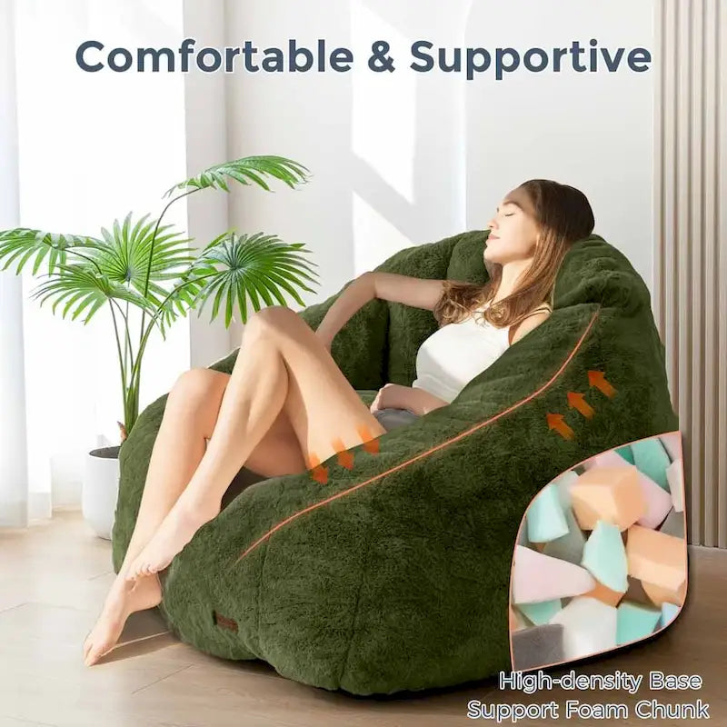 Pouf géant, pouf surdimensionné en forme de coquillage avec rembourrage