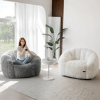 Pouf géant, pouf surdimensionné en forme de coquillage avec rembourrage
