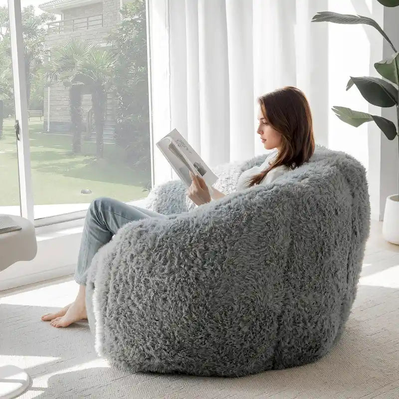 Pouf géant, pouf surdimensionné en forme de coquillage avec rembourrage