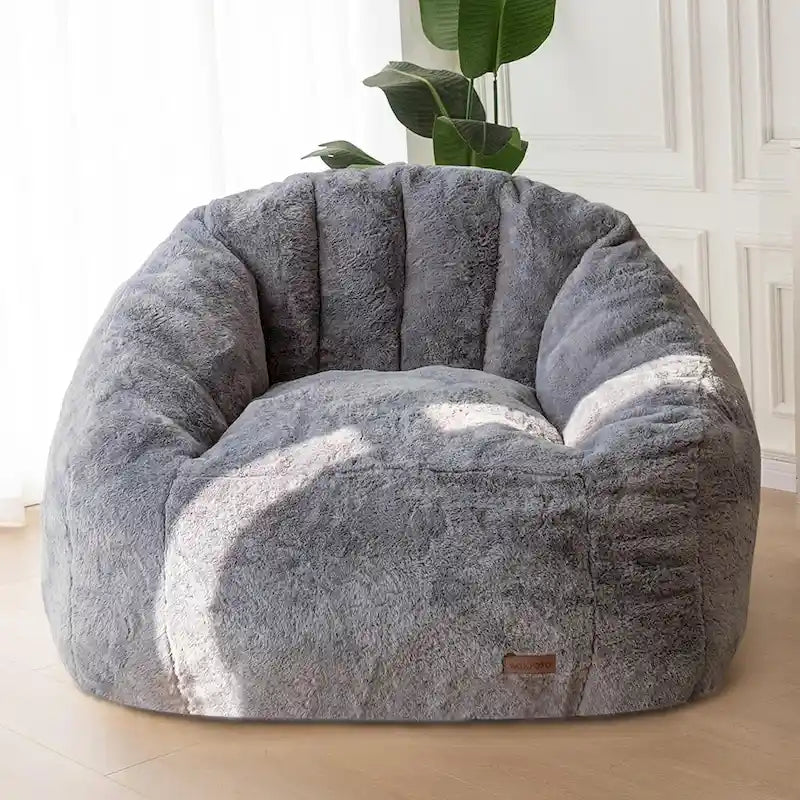 Pouf géant, pouf surdimensionné en forme de coquillage avec rembourrage