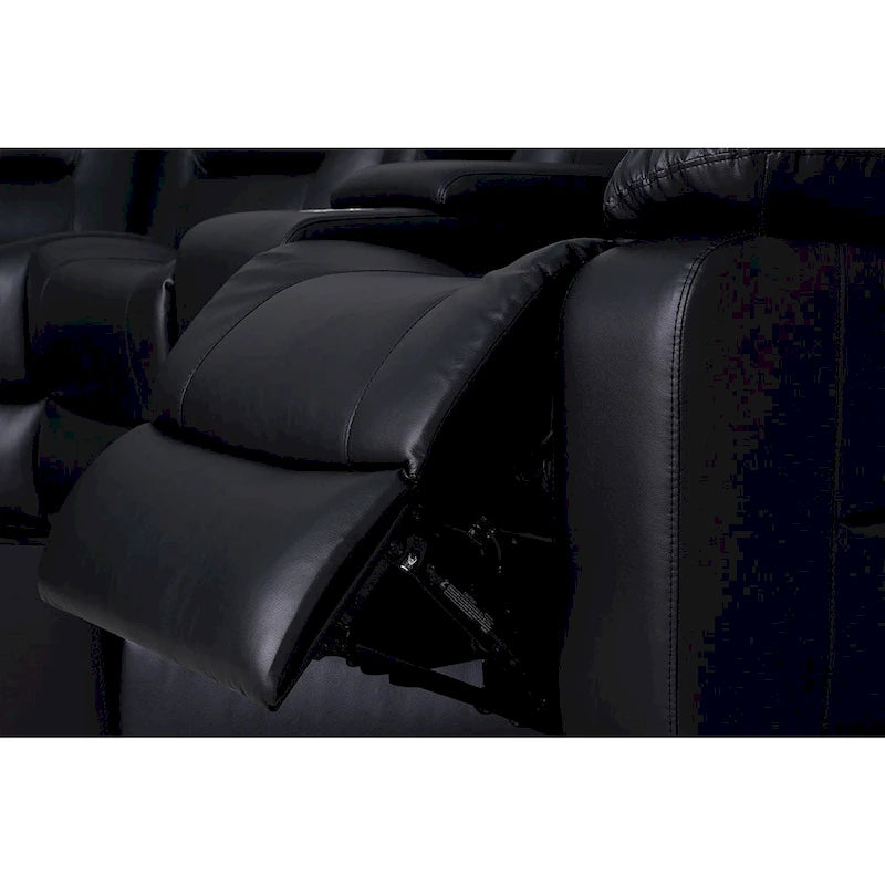 Canapé d'angle inclinable électrique 109, canapé inclinable modulable pour salon avec 2 consoles de rangement et 4 porte-gobelets