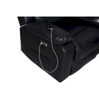 Canapé d'angle inclinable électrique 109, canapé inclinable modulable pour salon avec 2 consoles de rangement et 4 porte-gobelets