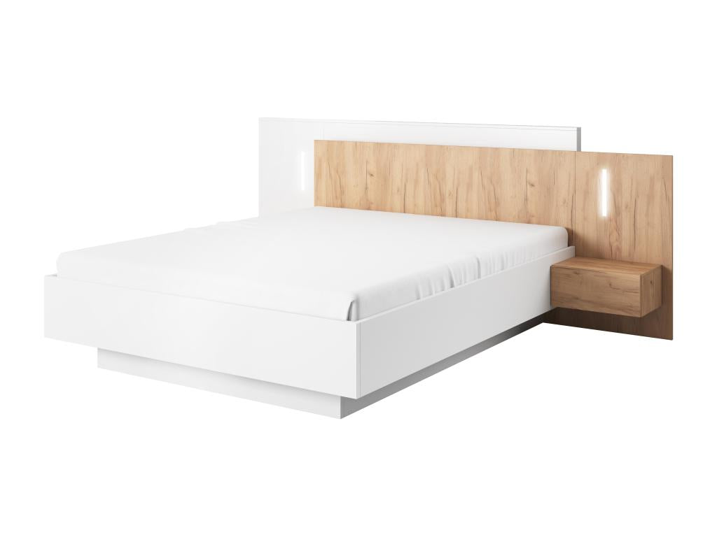 Cadre de lit beige, 262 x 219 x 102 cm