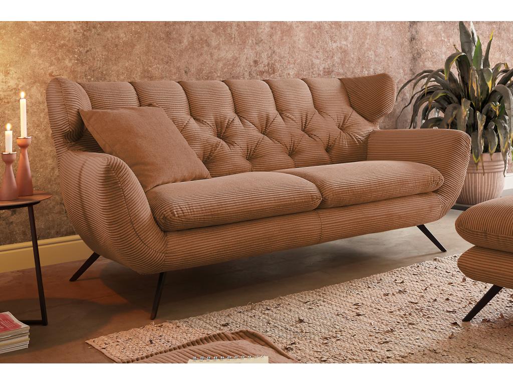 Canapé en velours marron