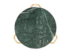 Table basse en marbre vert, 40 x 40 x 40 cm