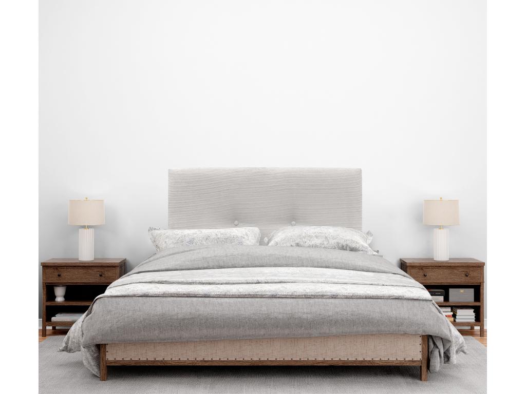 Lit en velours blanc, 95 x 50 cm