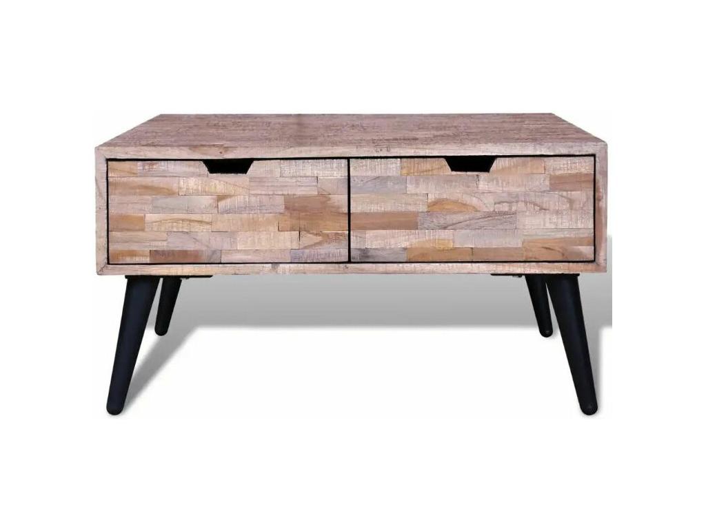 Table basse en métal naturel