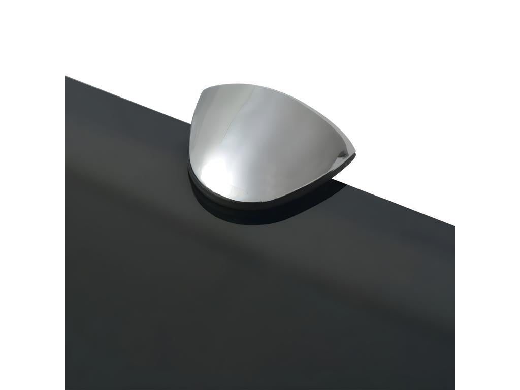 Meuble de maison en verre noir, 80 x 10 cm