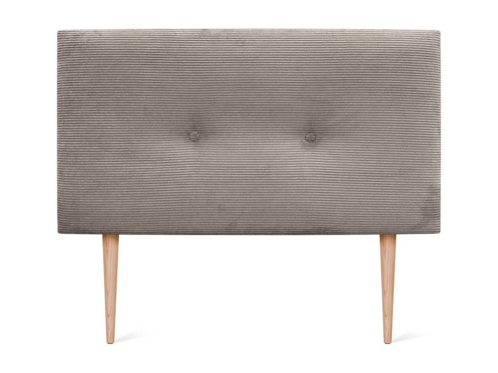 Lit en velours marron, 110 x 105 cm