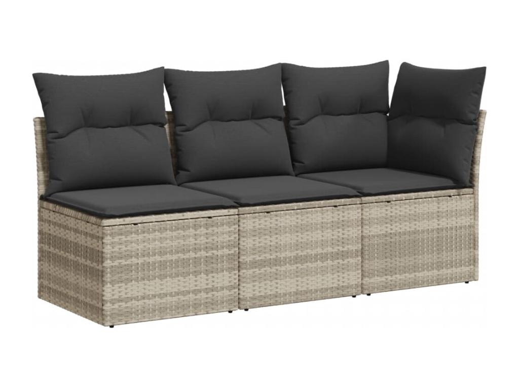 Canapé en résine tressée grise