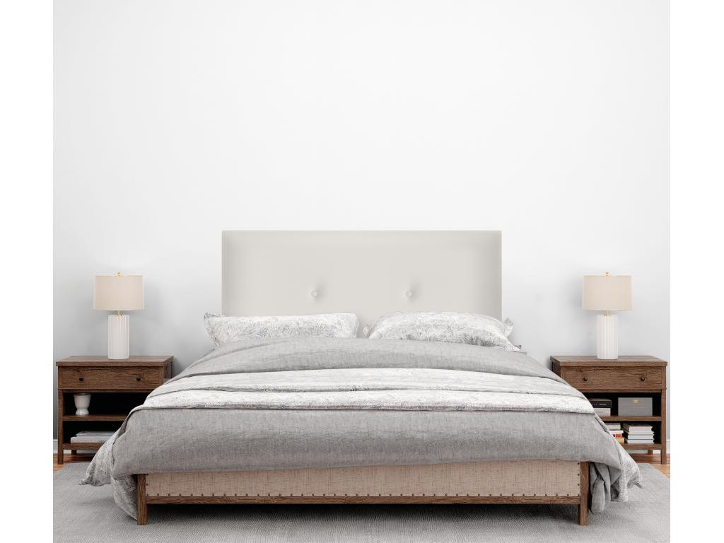 Lit en cuir blanc, 90 x 50 cm