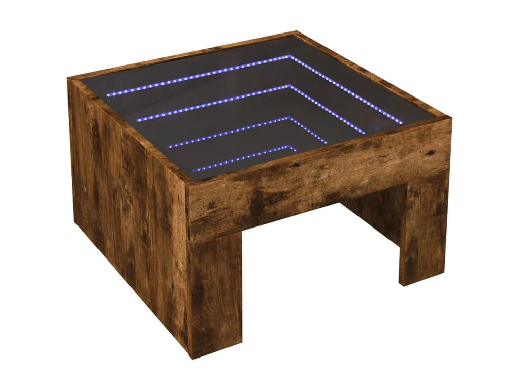 Table basse en chêne brun, 50 x 50 x 30 cm