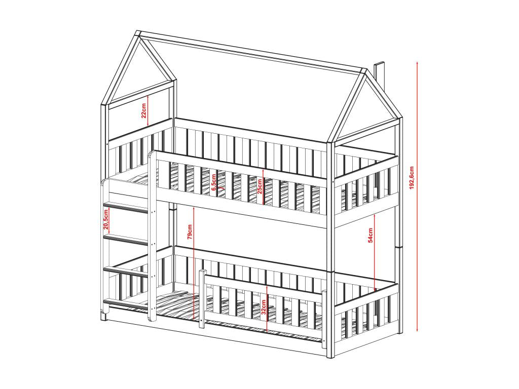 Lit beige, 80 x 190 cm