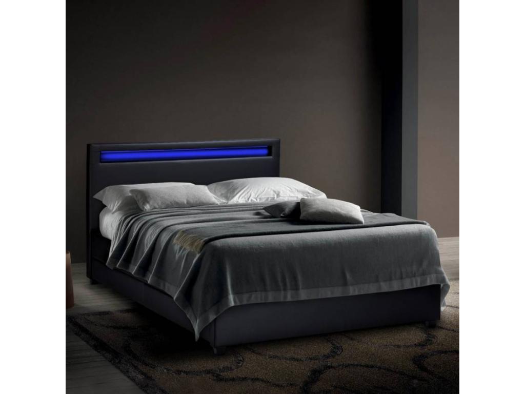 Lit noir, 160 x 190 cm