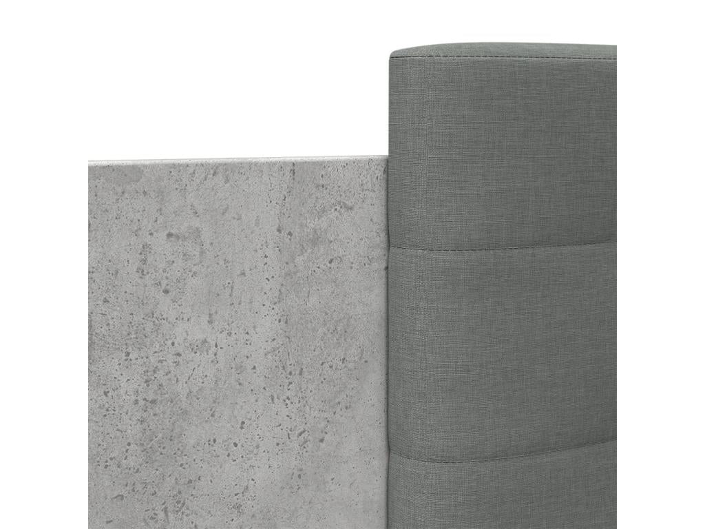 Cadre de lit gris, 75 x 190 cm