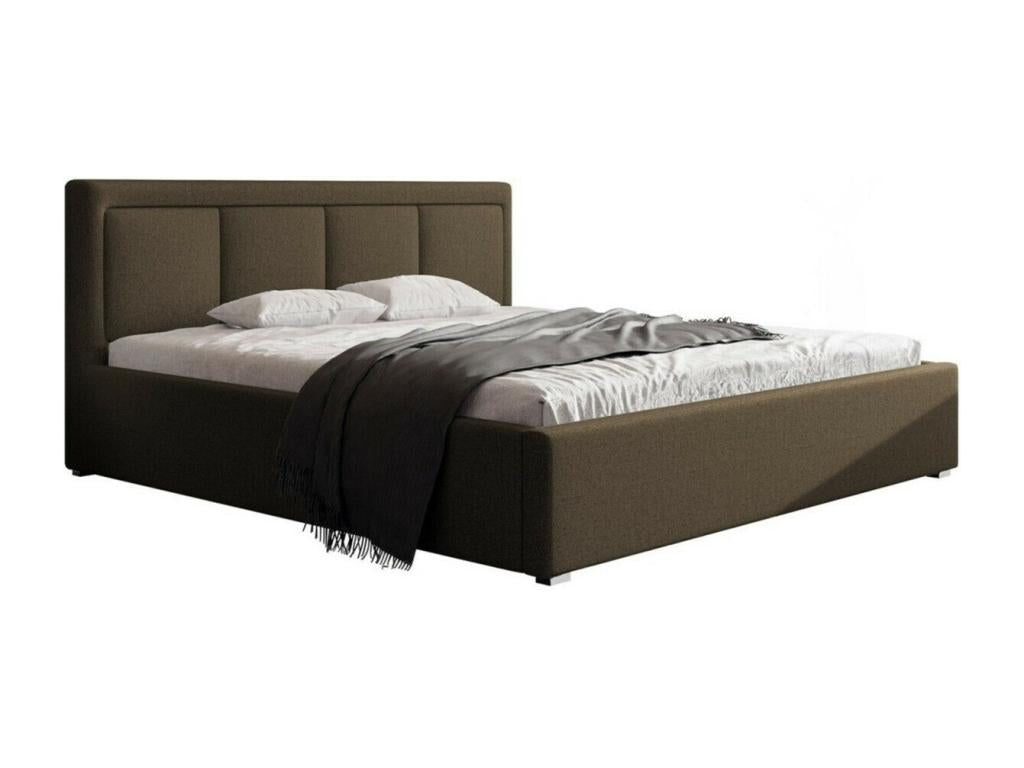 Lit marron, 200 x 223 x 93 cm