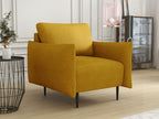 Fauteuil d'appoint en métal jaune, 85 x 90 x 98 cm