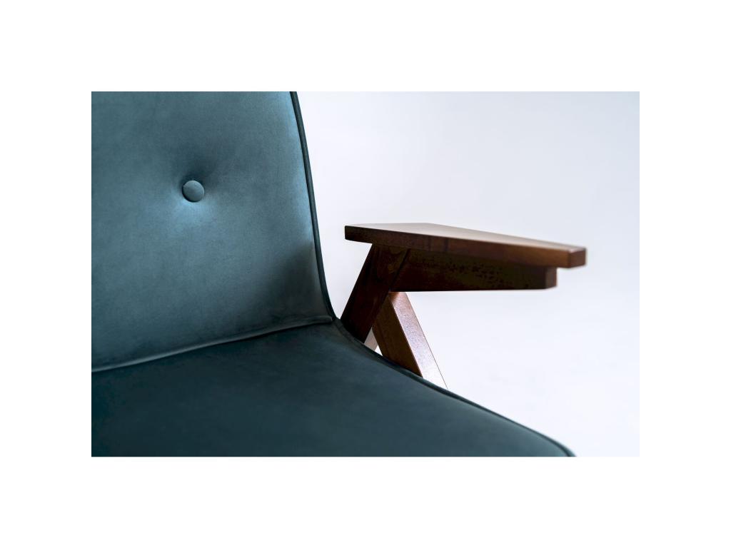 Fauteuil d'appoint bleu, 66 x 69 x 74 cm