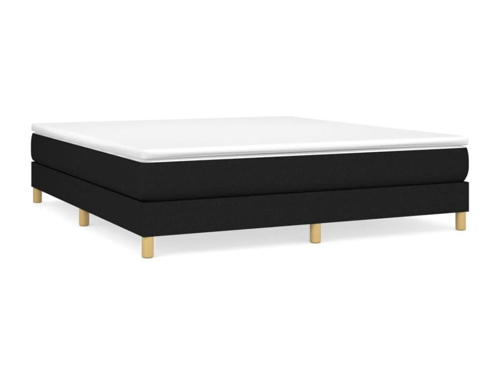 Lit en tissu noir, 160 x 200 cm