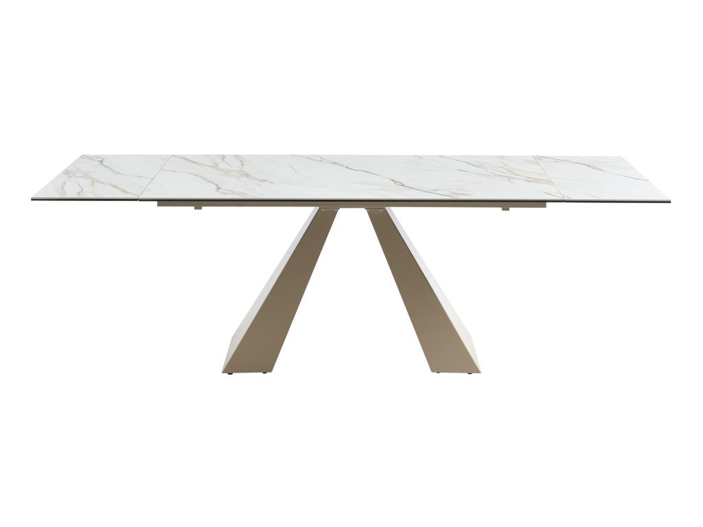 Table de salle à manger en métal blanc