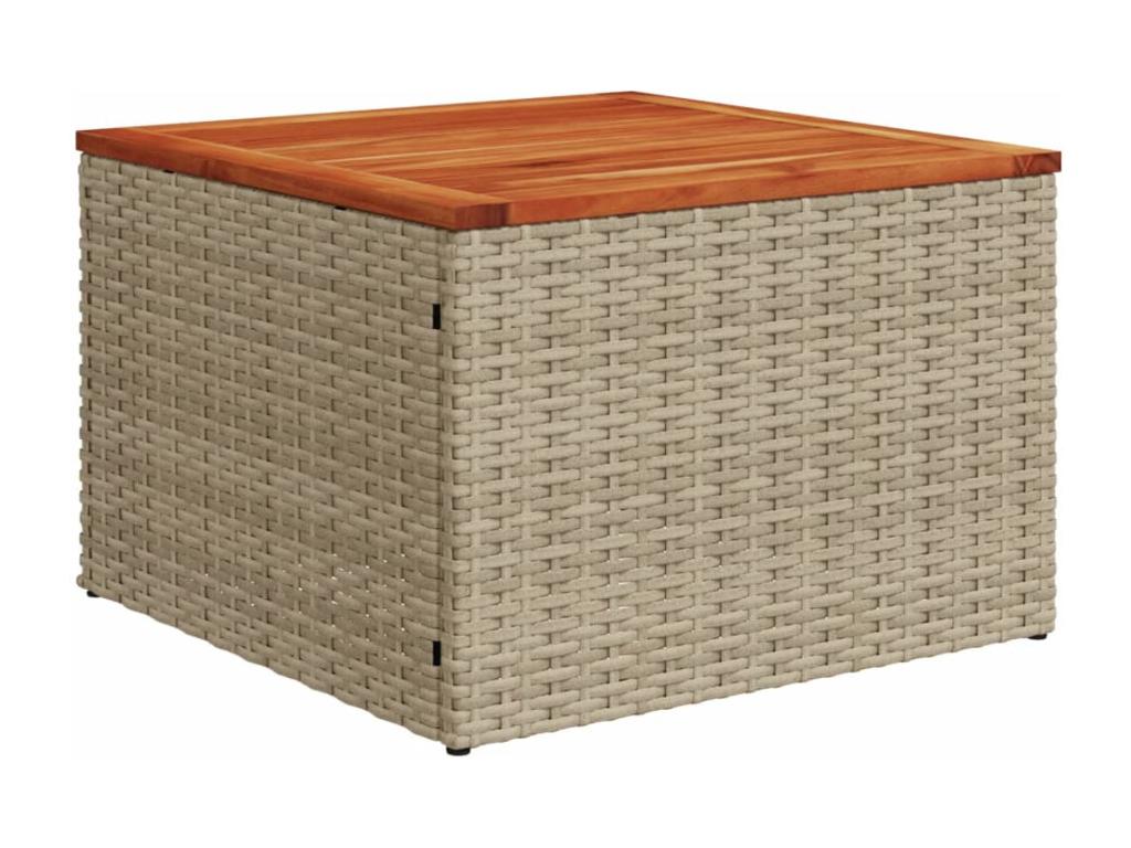 Ensemble de mobilier de jardin en résine tressée beige - dlz1766580425289