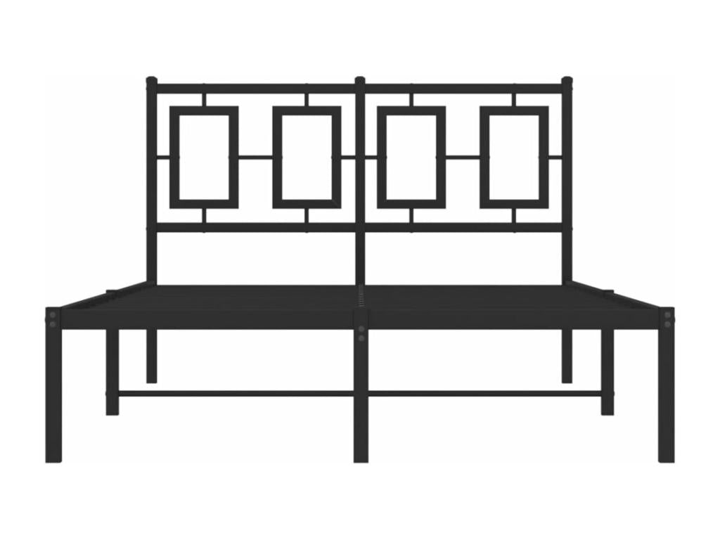 Cadre de lit en métal noir, 120 x 190 cm