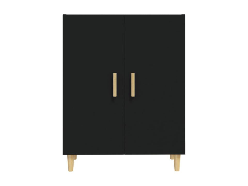 Buffet en bois d'ingénierie noir, 70 x 34 x 90 cm