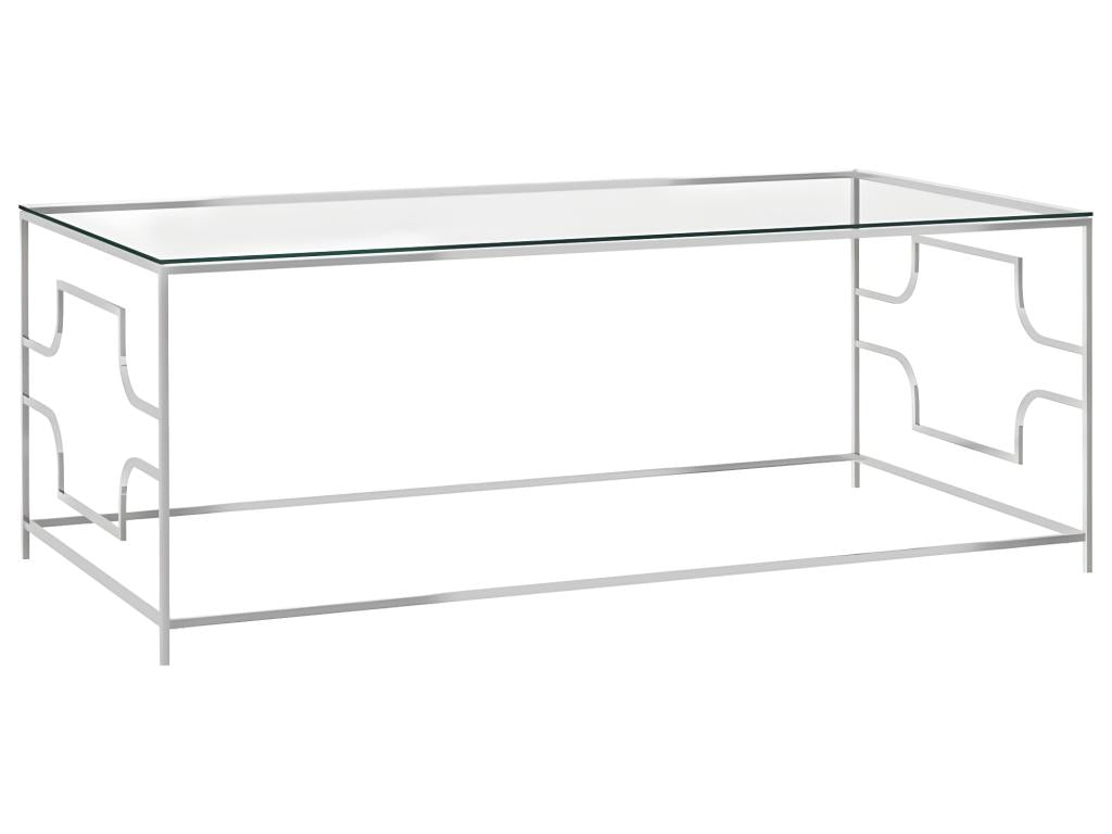 Table basse en verre, 120 x 60 x 45 cm