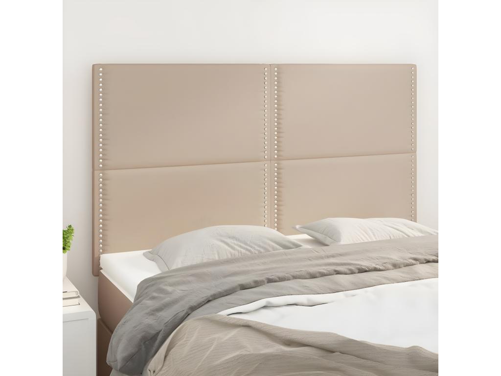 Lit en similicuir marron, 72 x 5 x 78 cm