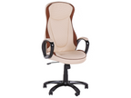 Fauteuil d'appoint en cuir beige