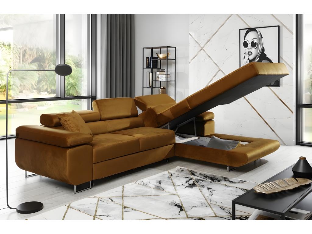 Canapé-lit en velours