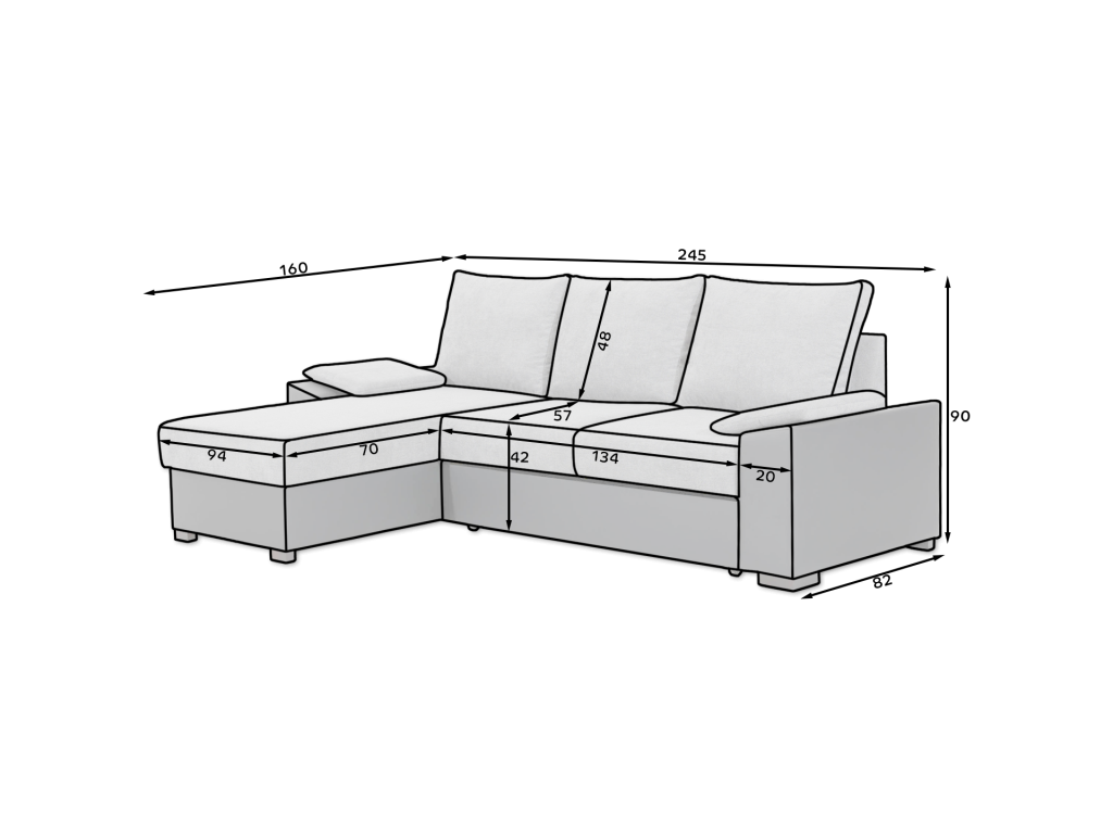 Canapé en tissu rouge