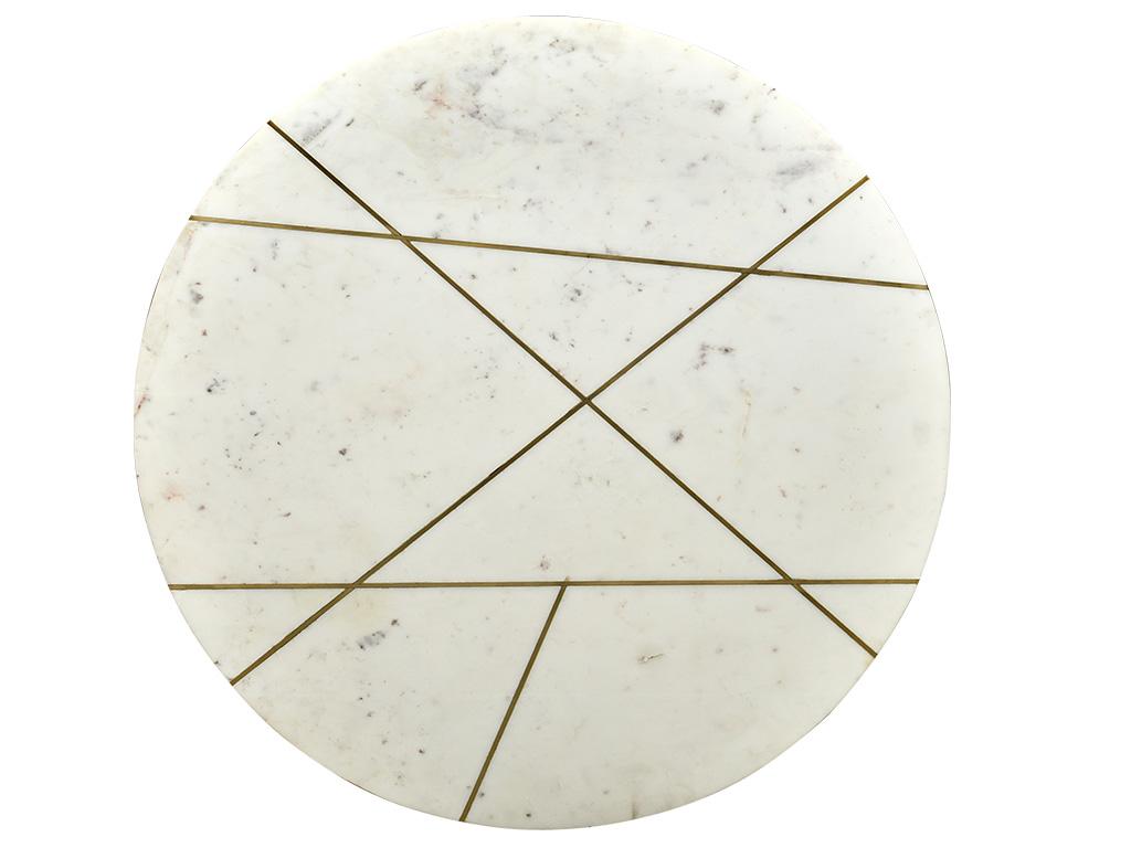 Table basse en métal blanc